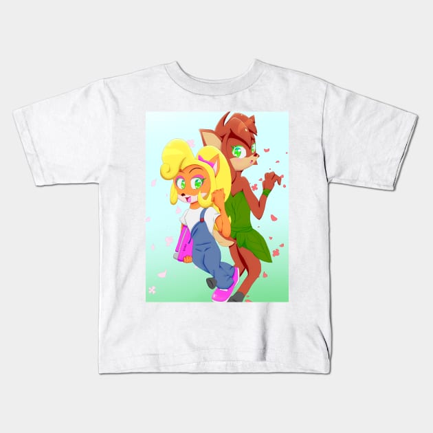 Coco and Elora Kids T-Shirt by waffletoast215